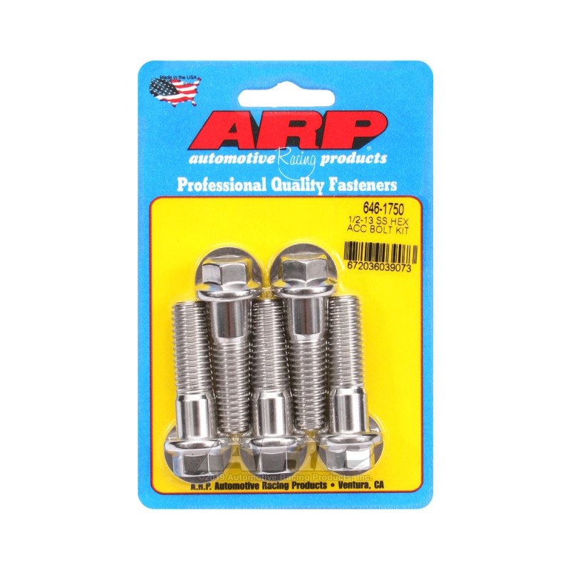 Șuruburi și piulițe universale ARP 1/2-13 – Șuruburi hexagonale din oțel inoxidabil x5 - ARP-646-1750 - 646-1750 - 3666618194073